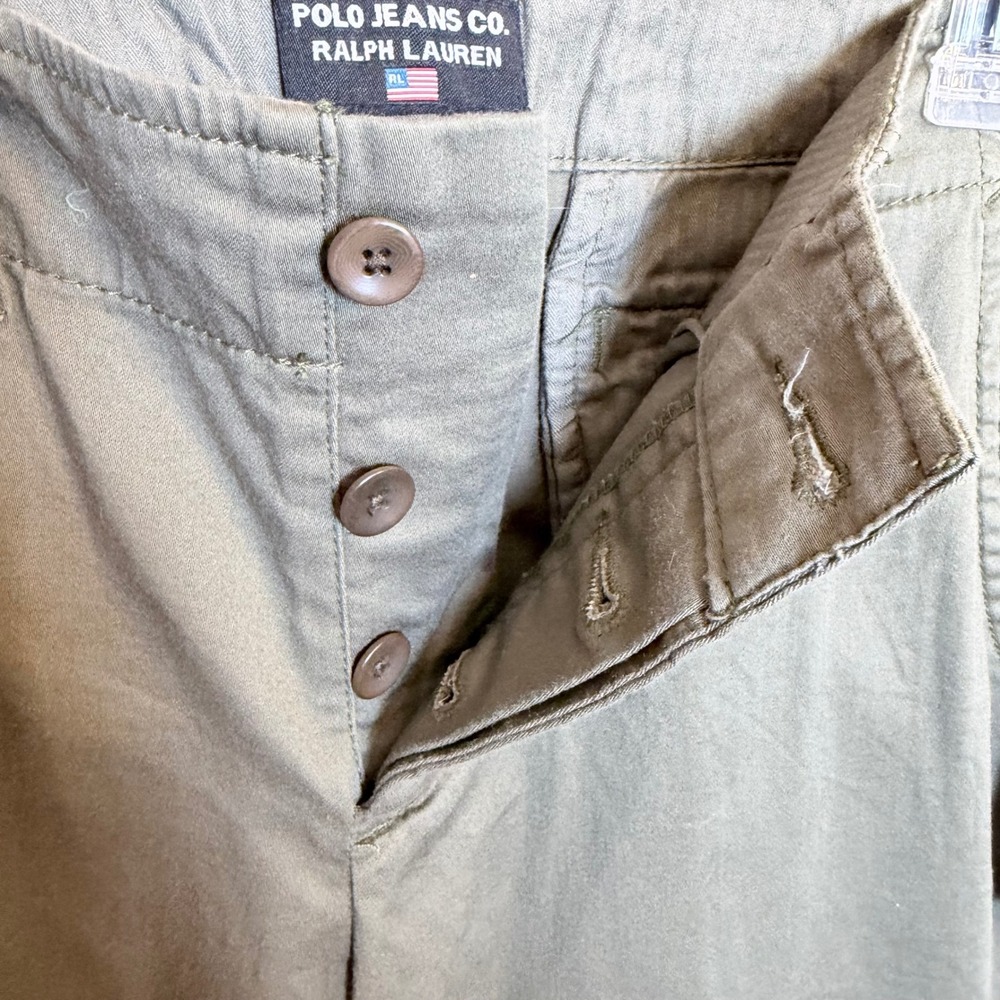 Polo‎ Jeans Ralph Lauren Whitney Stovepipe Capri Pants Olive Green Womens 6 NWT - Picture 3 of 6